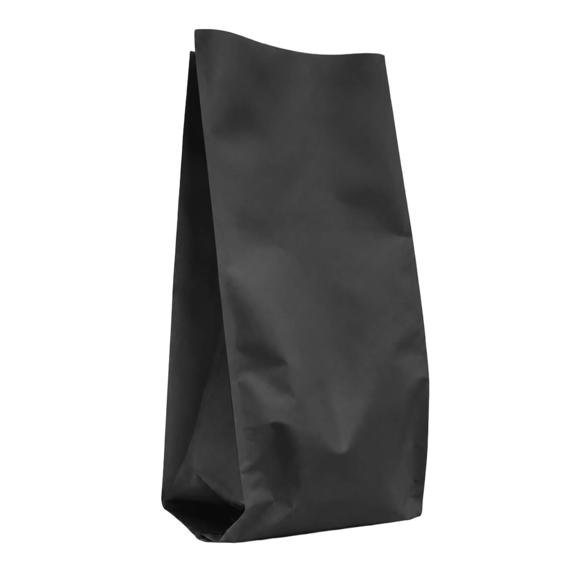 Bolsa metalizada para café Negra mate 1 kg Sin válvula Ciento