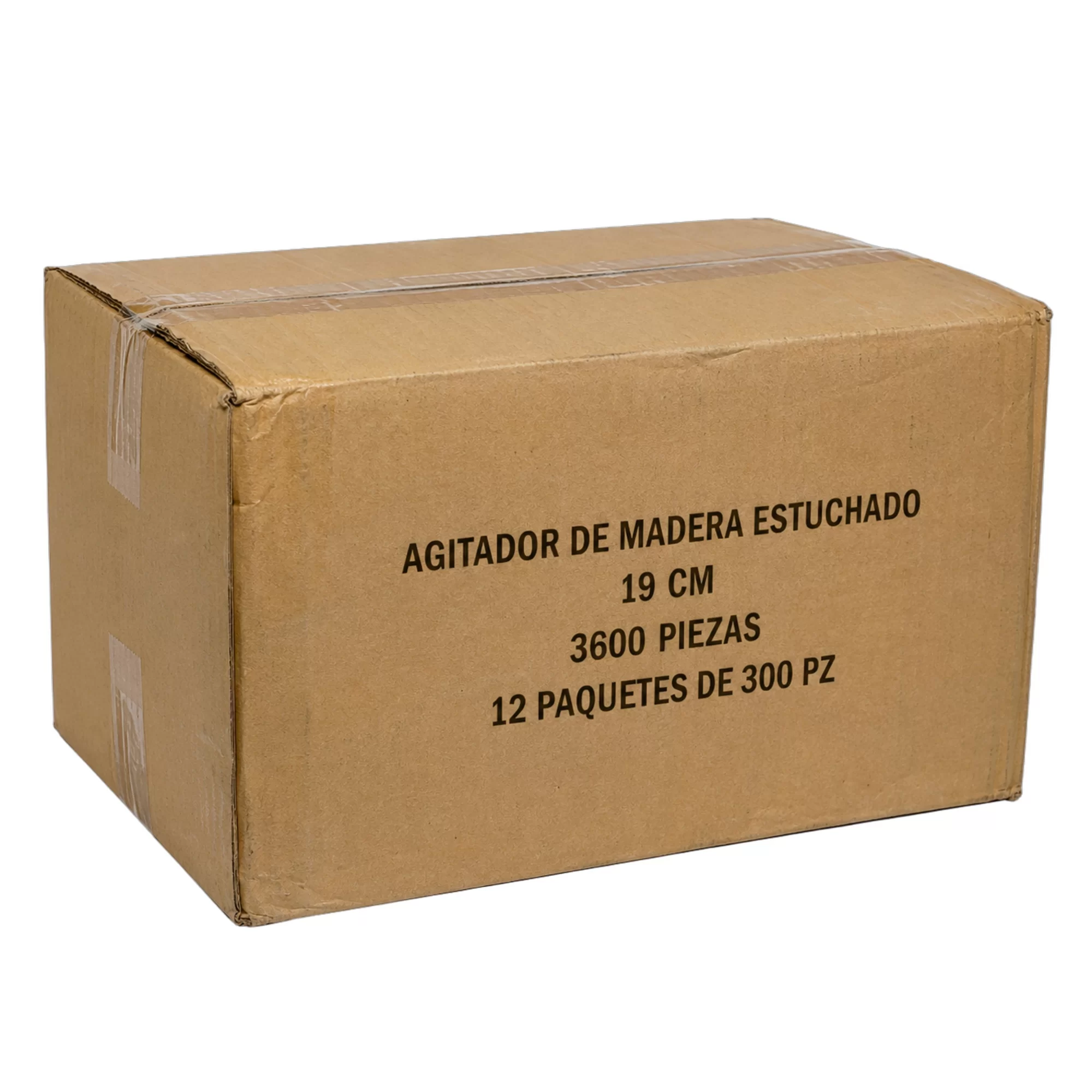 Agitador madera estuchado 19 cm 3600 pz