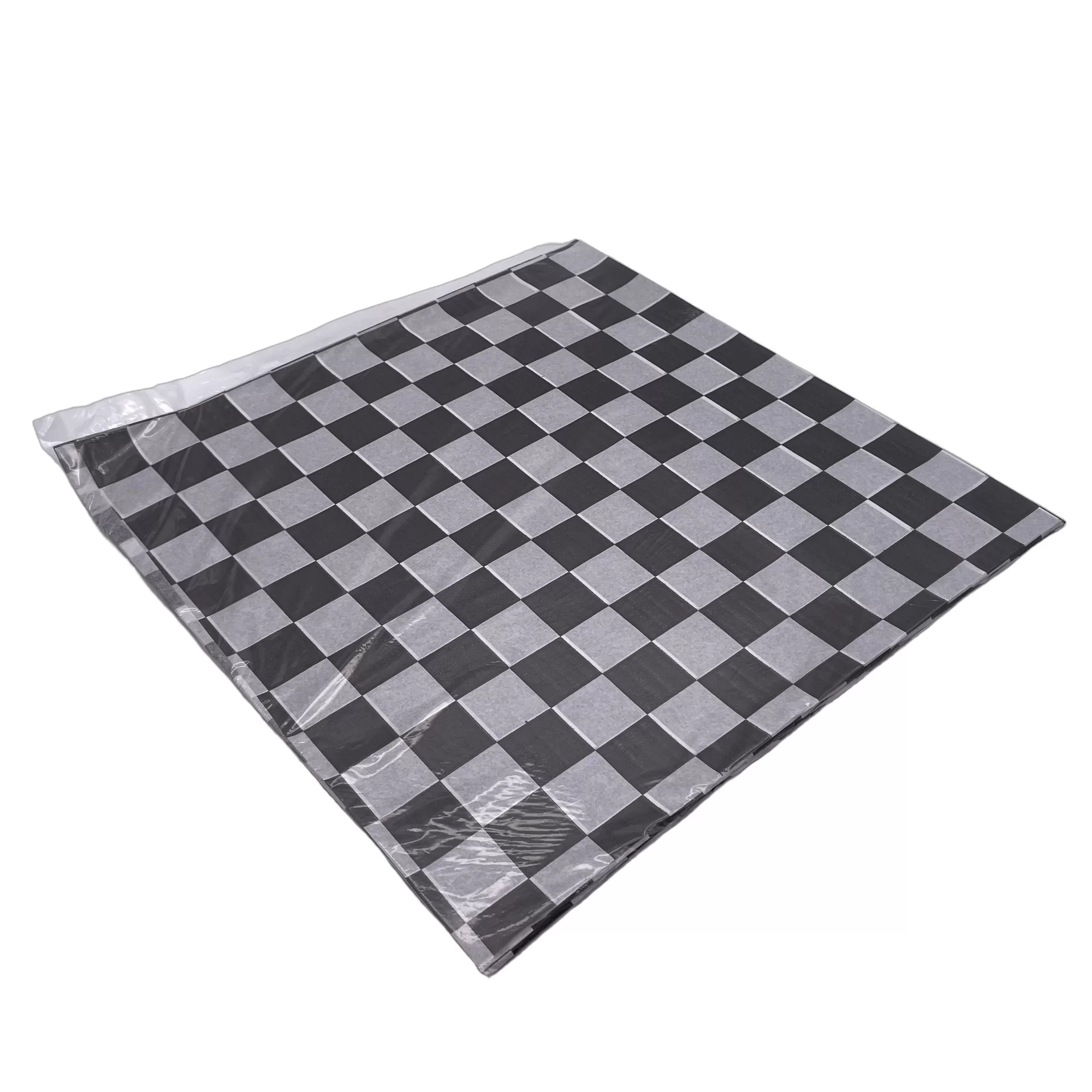 Hojas de papel grado alimenticio. Snack Pack. Cuadros Negros. Ciento