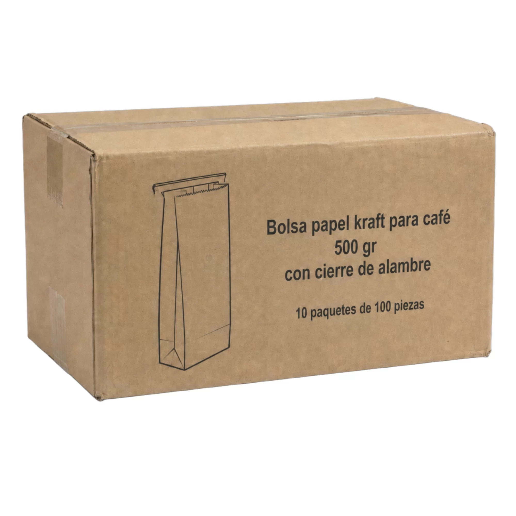 Bolsa papel Kraft 500gr. sin recubrimiento. Millar