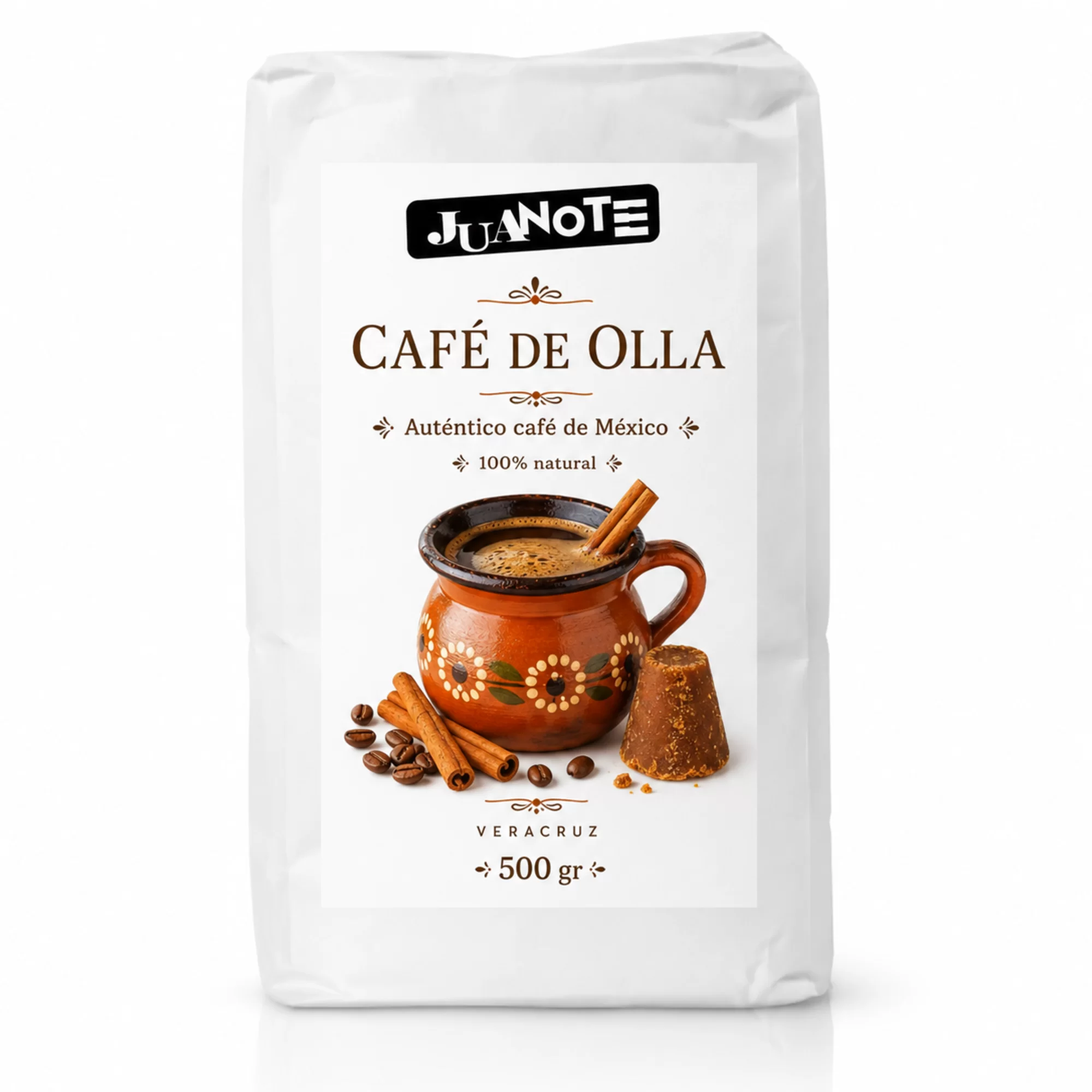Cafe de Olla. Auténtico café de México. 100% natural 500gr