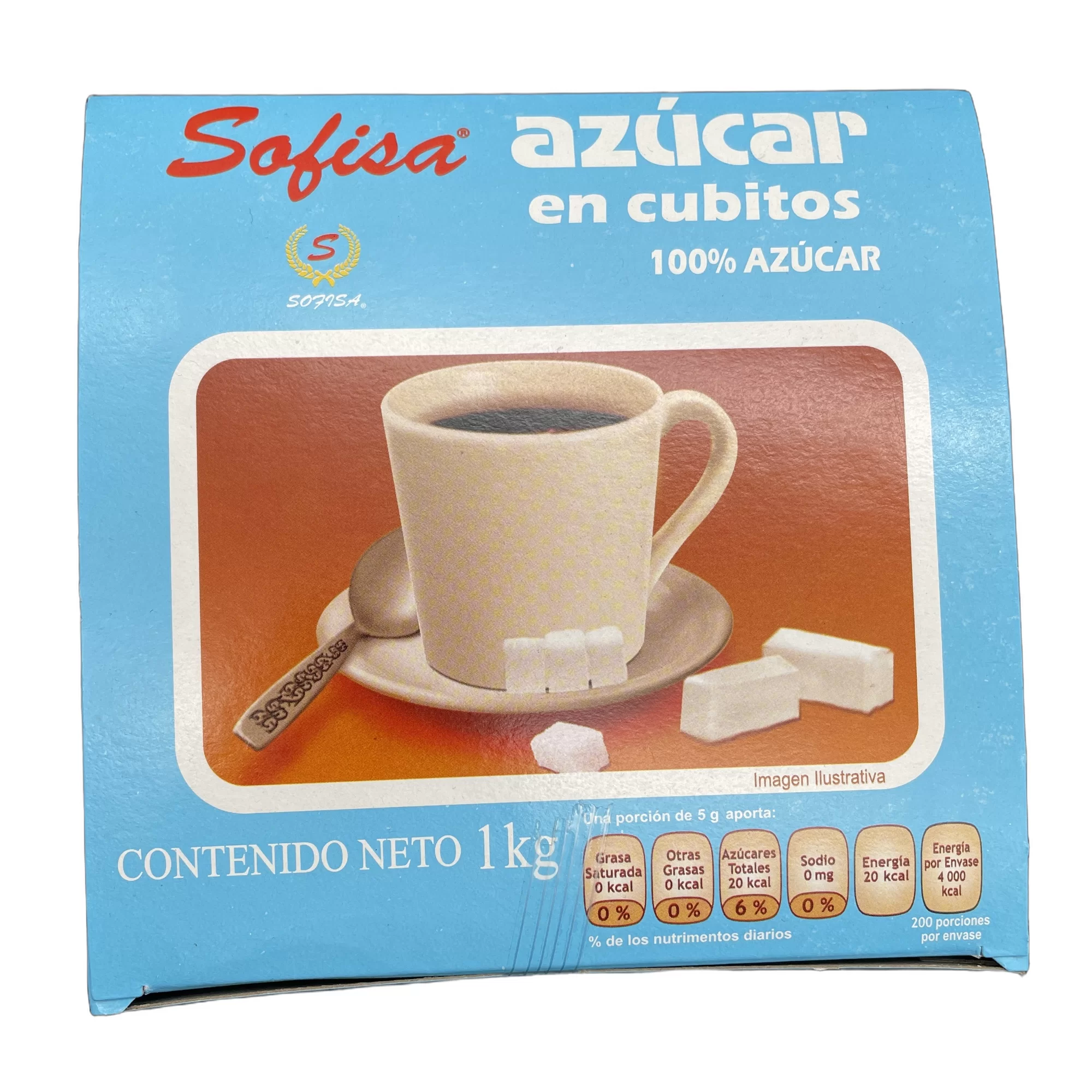 Terrón De Azúcar. Azúcar En Cubos. 1 Kg. 100 Piezas